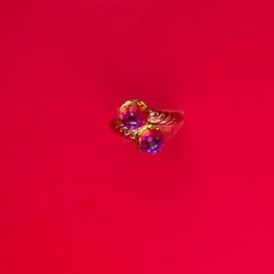 Elegant Sterling Silver and Crystal Ball Ring